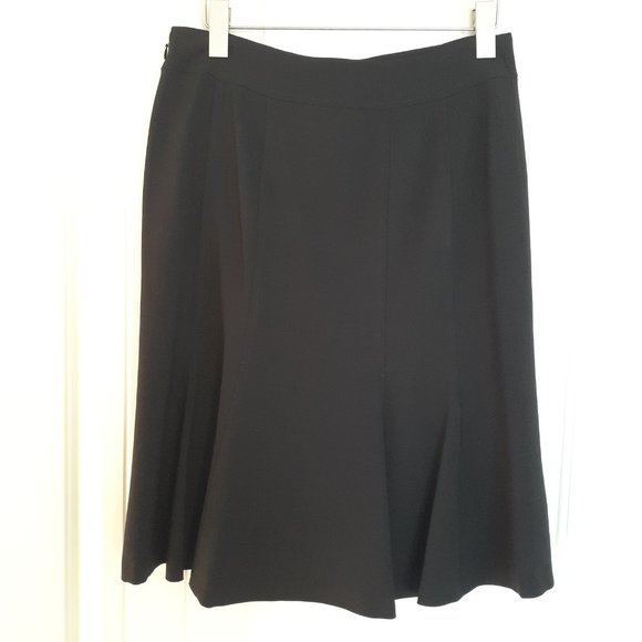 Ann Taylor Wool Skirt Black Size 6 - Picture 2 of 12